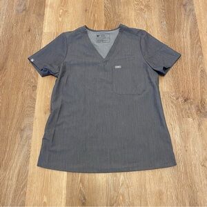 Figs Caterina Scrub Top Graphite Gray Medium Nurse Doctor Hospital